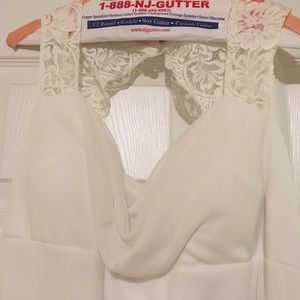 Ethereal long white brand new Xscape dress